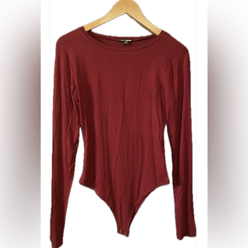 Fashion Nova Wine Red Bodysuit - Picture 4 of 4